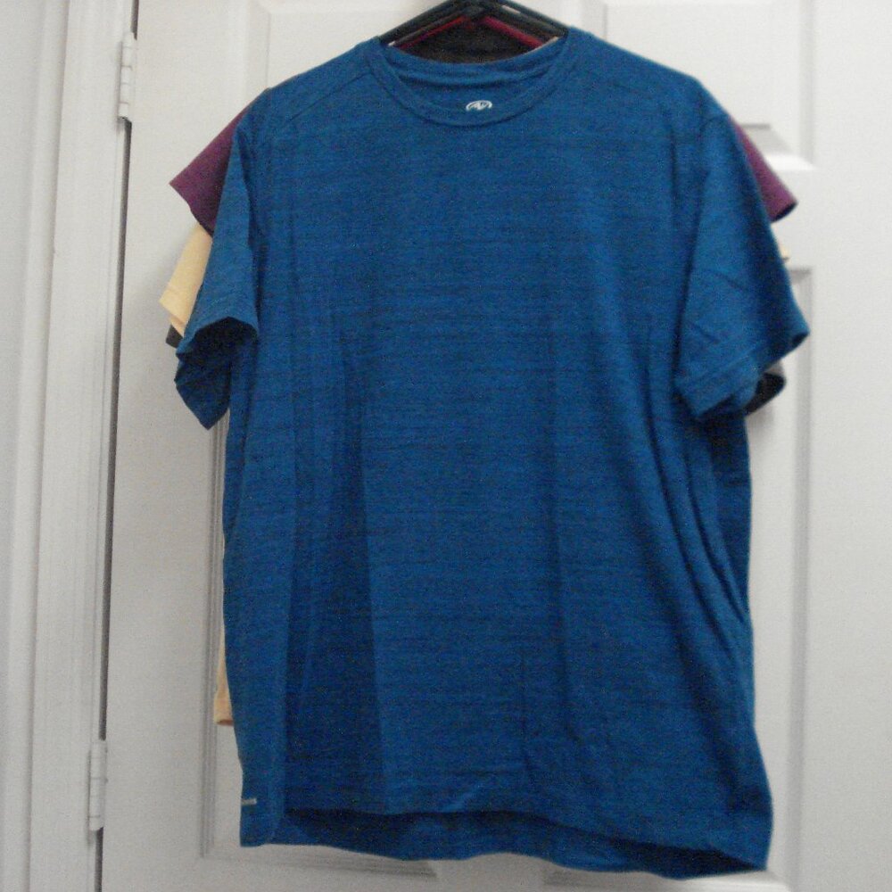 Athletic Works T-shirt DriWorks  Blue Crew Neck Short Sleeve Work Out Large